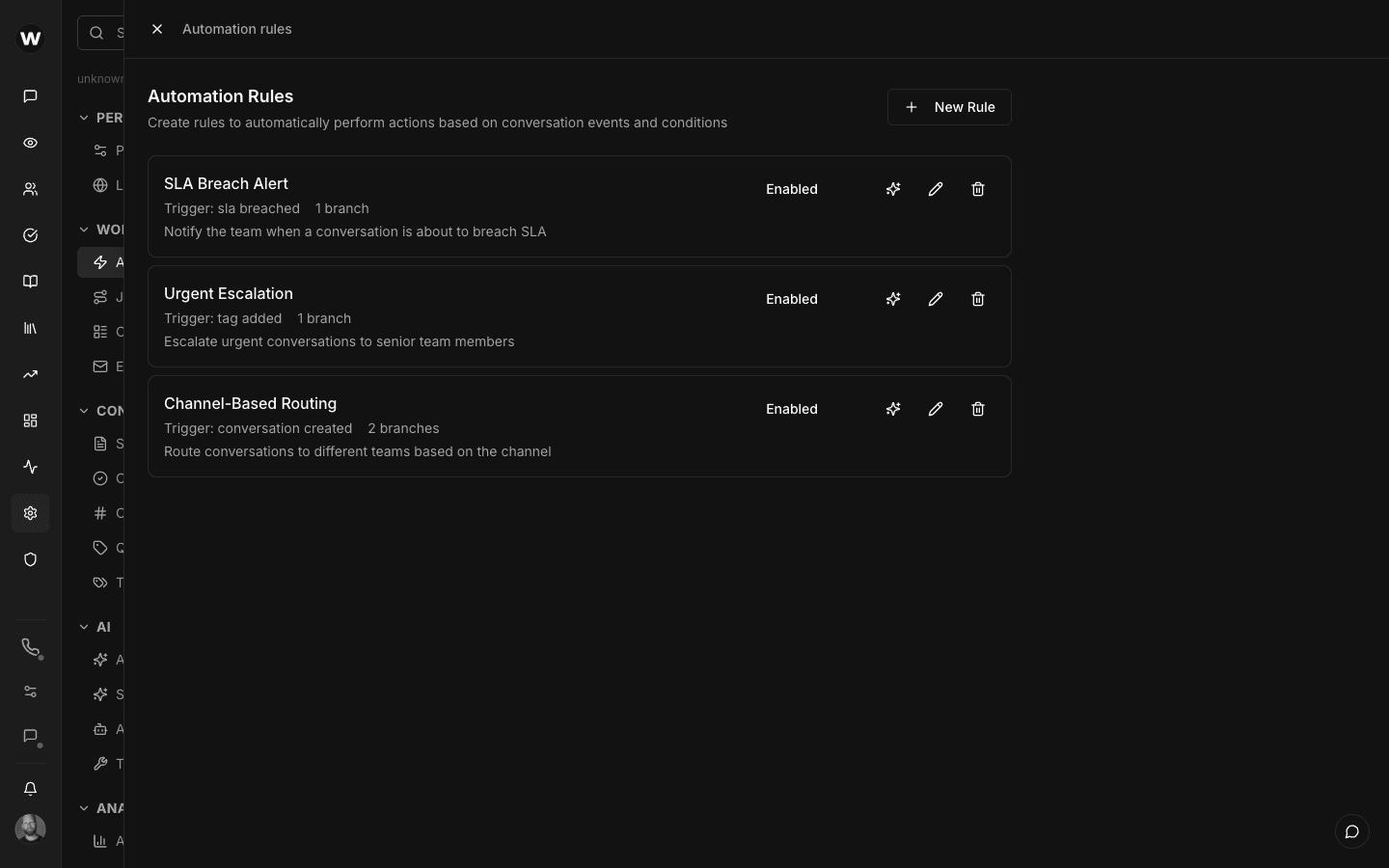 Automation rules overview
