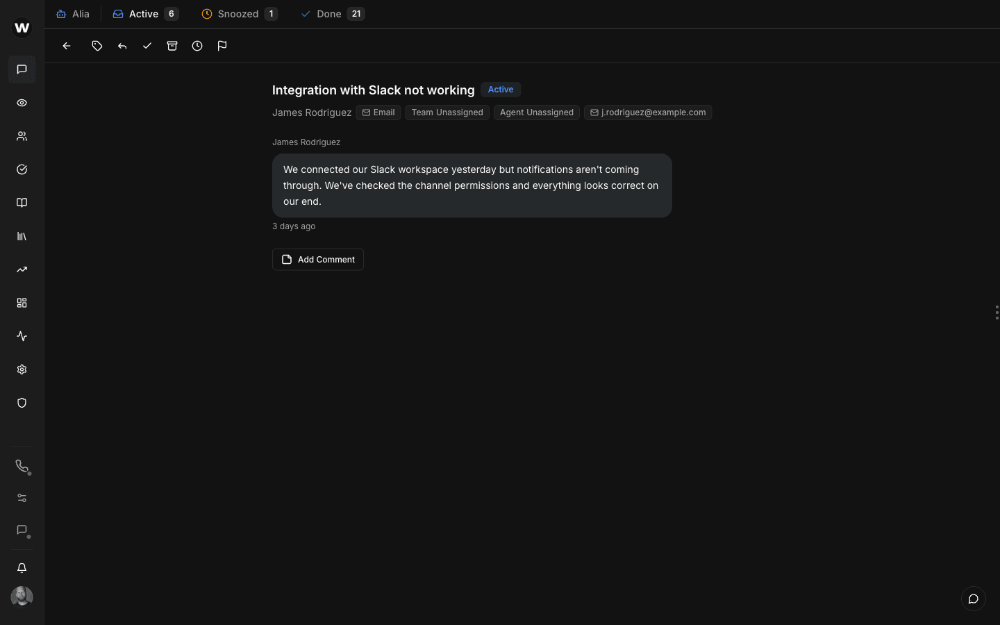 Conversation thread view