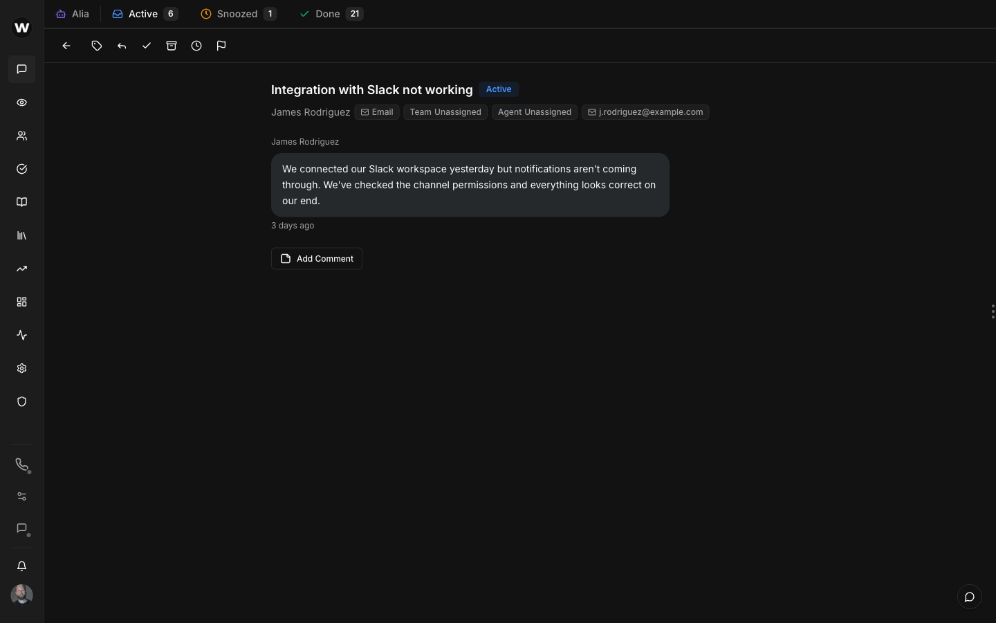 Conversation thread view