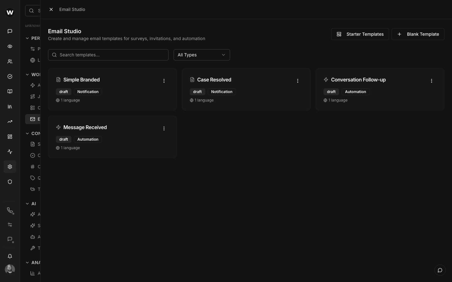 Email Studio composition